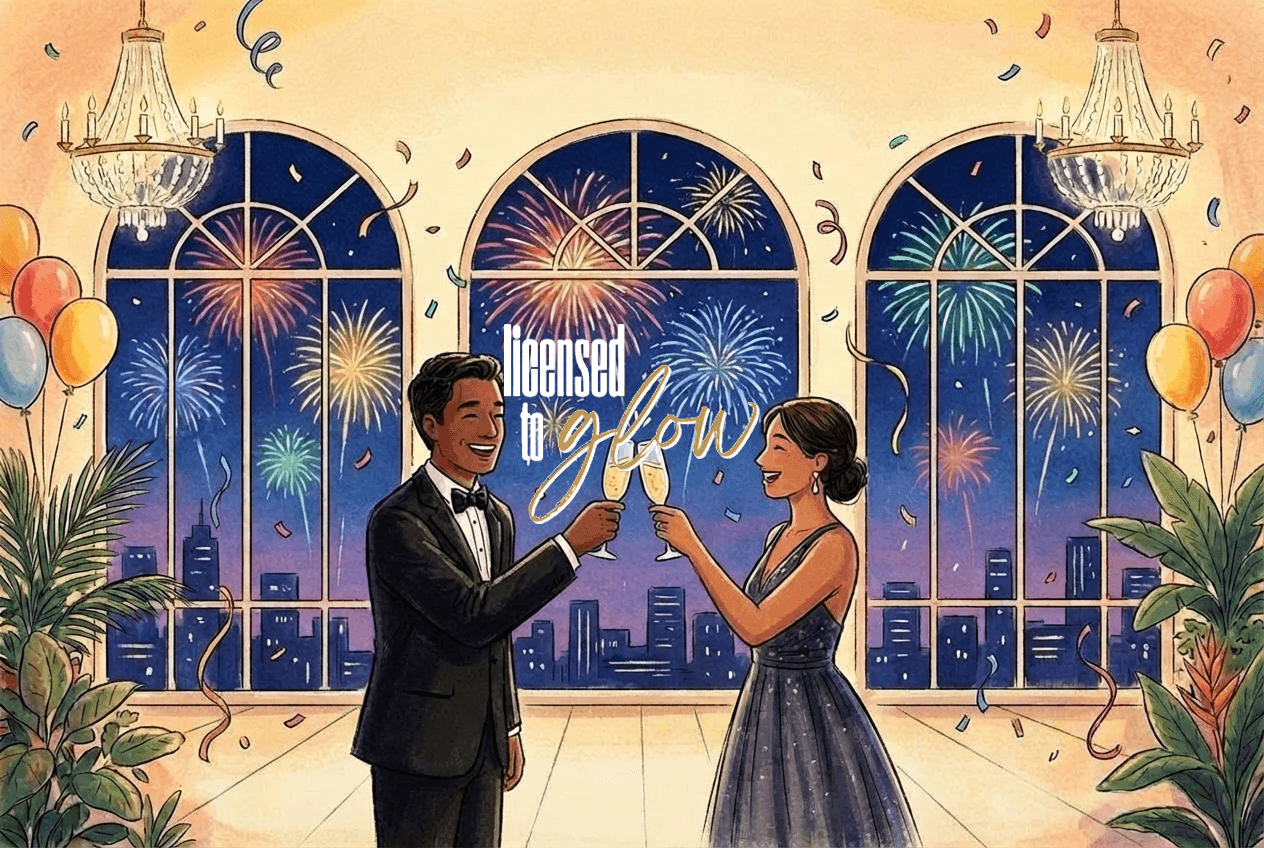 New Year gift card design